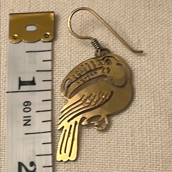 Vintage Gold Plated Toucan Earrings Wild Bryde - Picture 3 of 3